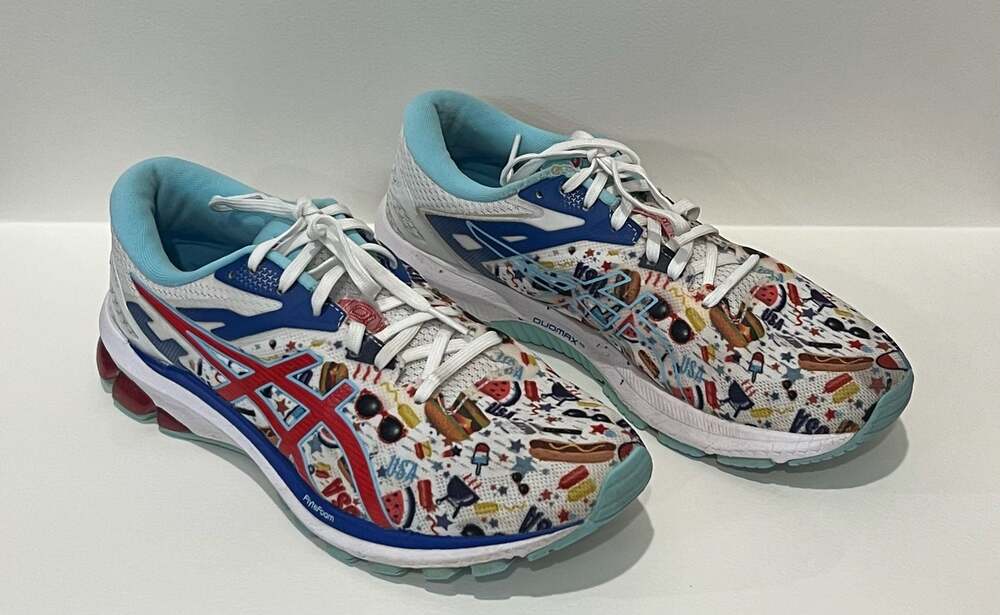 Asics GT-1000 10 USA Patriotic Print Running Shoes Women's Size 9.5